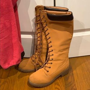 Bamboo Lace Up Work Boots